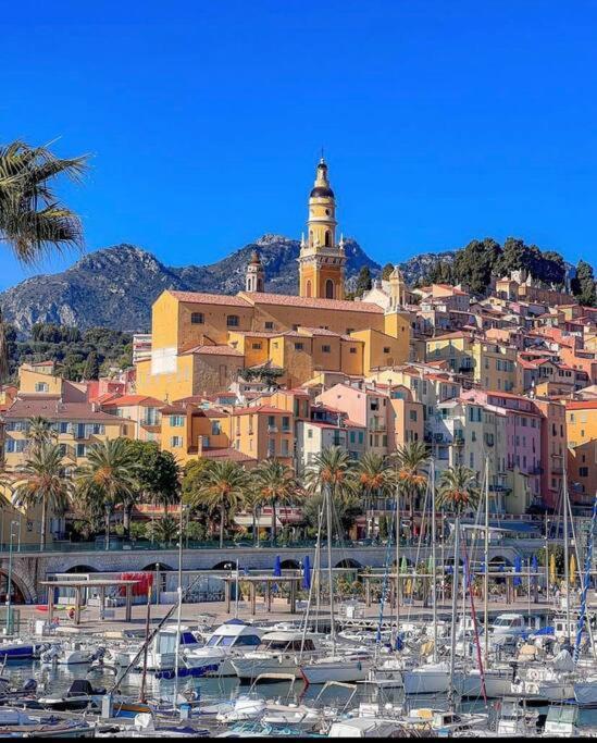 Le Garavan-Vue Mer-Plage-Clim-Terrasse Menton Exterior photo